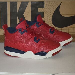 AIR JORDAN 4 RETRO SE 'FIBA' Gym Red White Metallic Gold Obsidian TD Size 9c